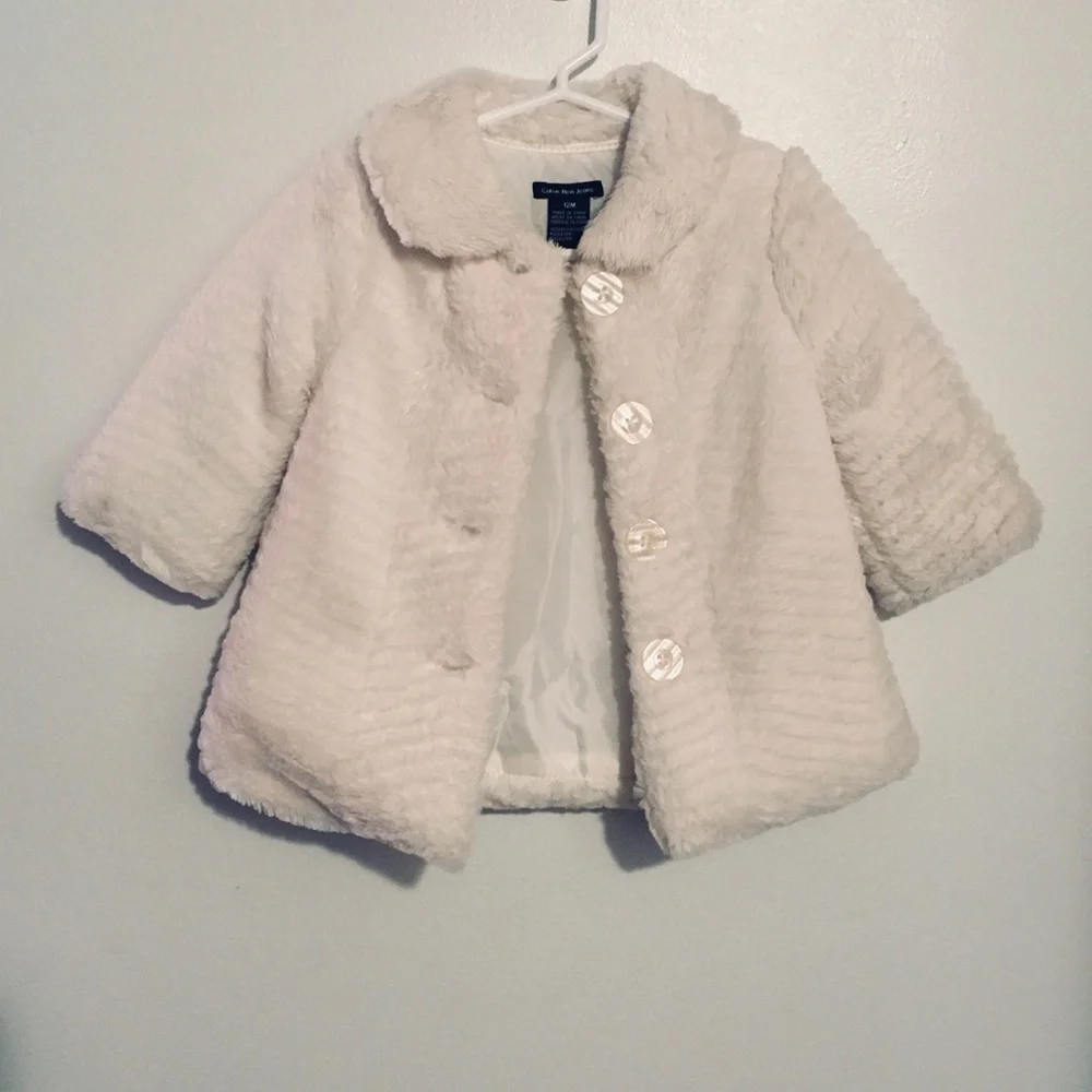 Calvin Klein🖤faux fur🖤 toddler’s jacket